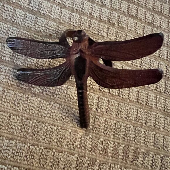 Cast Metal Dragonfly Napkin Rings, Bronze Finish, Set of 4 - Picture 3 of 5